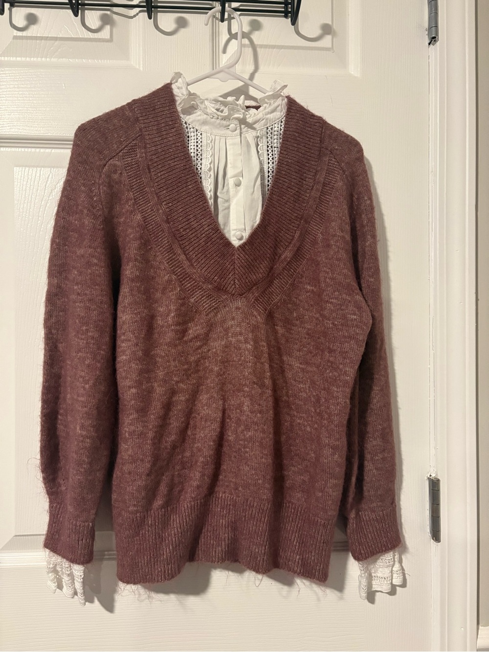 next Dusty Rose V-Neck Knit Sweater